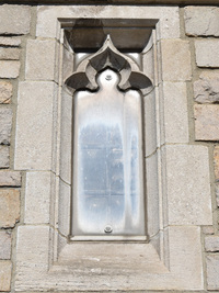 Hour Glass and Crown with Cross and Laurel Branch outside
