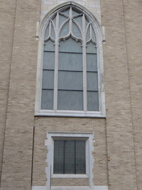 Small Chancel Window view from exterior