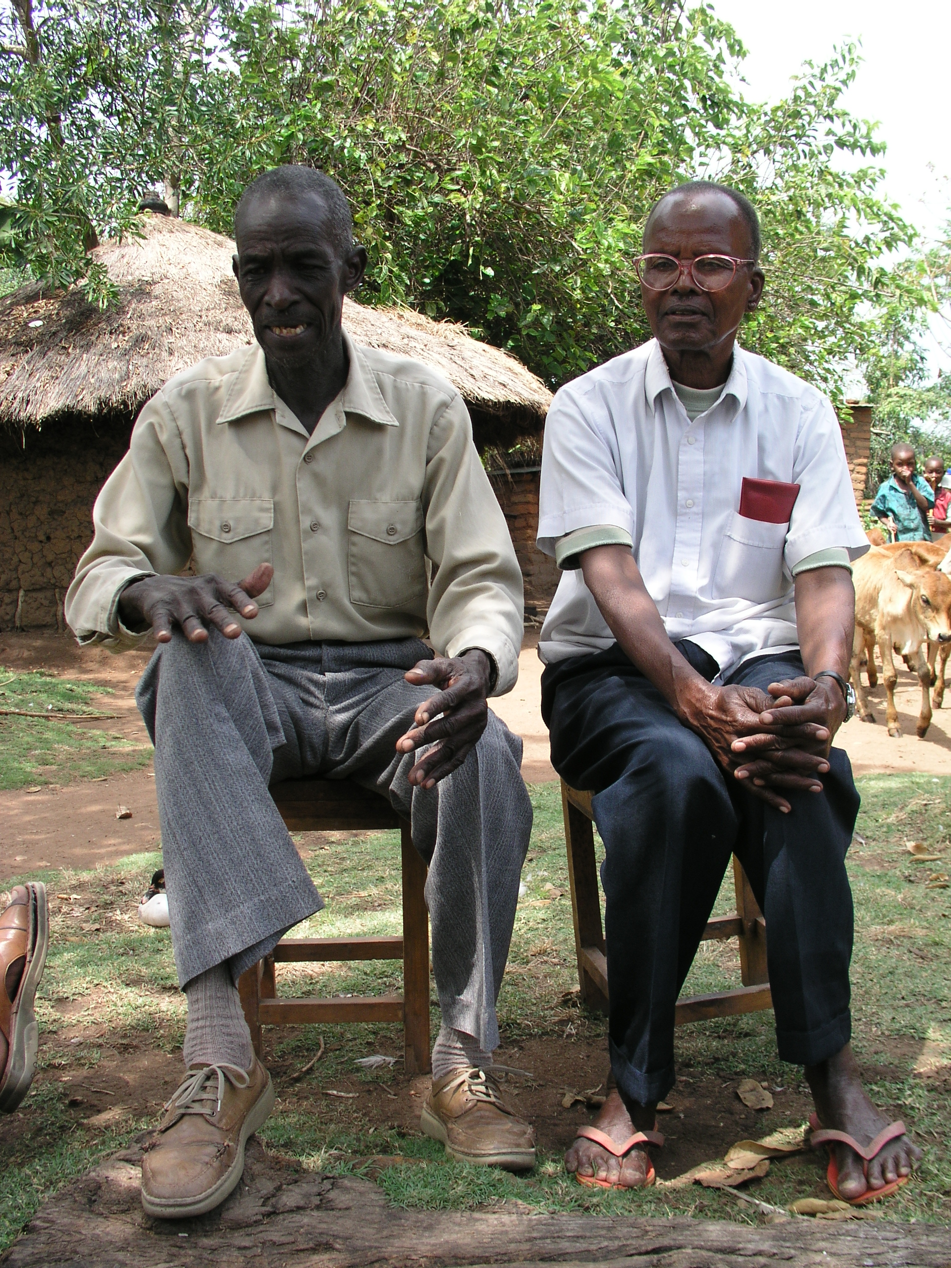Photograph of George Wambura Gehamba and Samweli Muya Mongita at interview