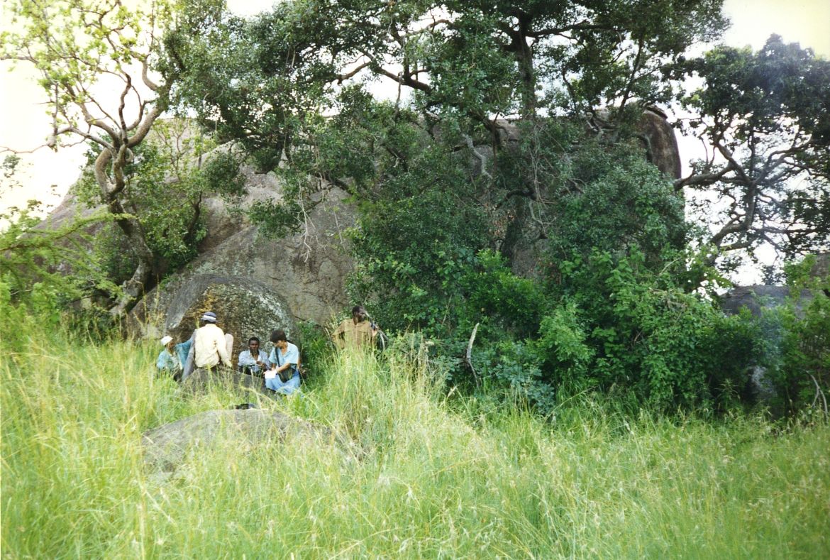 Photograph of the group together at a site in Bwanda 